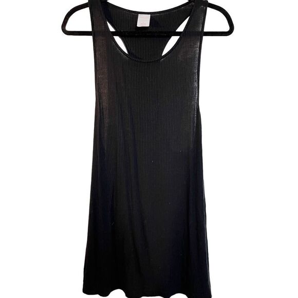 Xhilaration Ribbed Racerback Flowy Tank Top Black Size Small - Picture 1 of 4